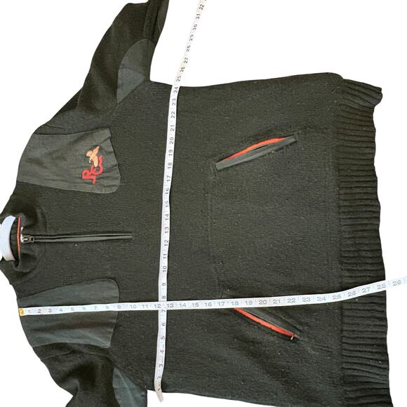 Vintage Beretta Wool Shooting Sweater Lambswool Half Zip Fieldwear GORPCORE - Picture 6 of 10